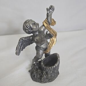 Vintage 1993 SPI Pewter Cherub/Angel Figure/Sculpture, 3" Tall